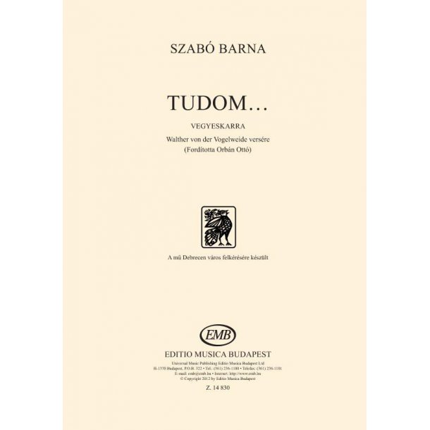 Tudom... : for Mixed Voices