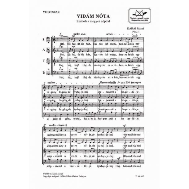 Vid&aacute;m N&oacute;ta : Szabolcs megyei n&eacute;pdal