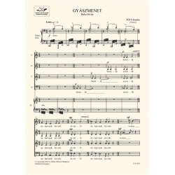 Gy&aacute;szmenet : vegyeskarra &eacute;s zongor&aacute;ra