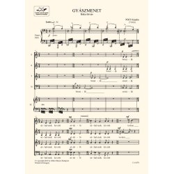 Gy&aacute;szmenet : vegyeskarra &eacute;s zongor&aacute;ra