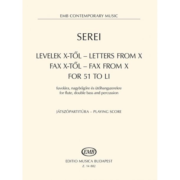 Letters from X, Fax from X, For 51 to LI