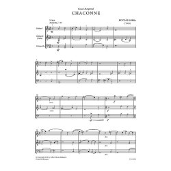 Chaconne per archi : for junior string orchestra or two violins and violoncello or violin, viola and violoncello