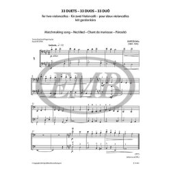 33 Duets for two violoncellos : From the 44 violin duets