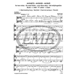 44 Duets for two violas : from the 44 Violin Duets, transcribed and fingering added by Donald Maurice and Claudine Bigelow