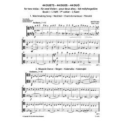 44 Duets for two violas : from the 44 Violin Duets, transcribed and fingering added by Donald Maurice and Claudine Bigelow