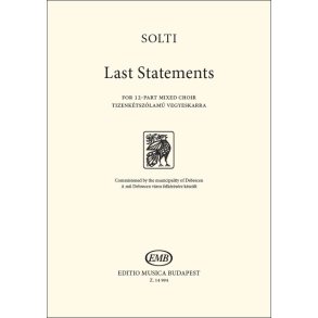 Last Statements : for 12-part mixed choir