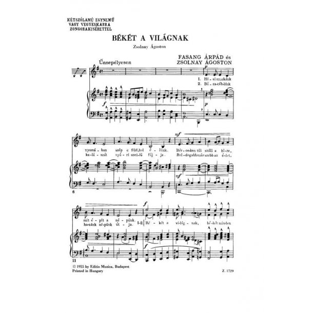 B&eacute;k&eacute;t a vil&aacute;gnak