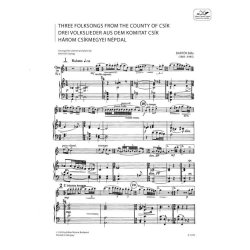 Drei Volkslieder aus dem Komitat Cs&iacute;k