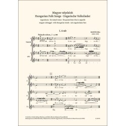 Hungarian Folk Songs for mixed voices : with Hungarian words, BB 99 (1930)