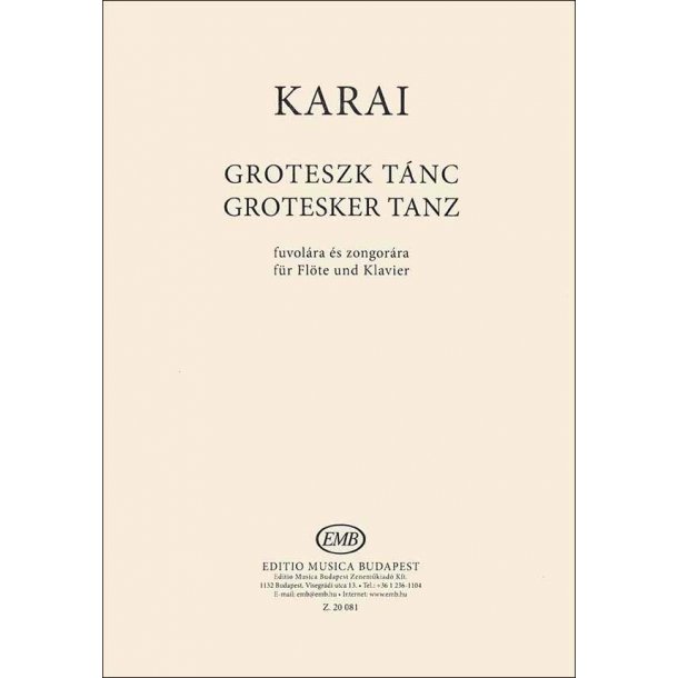 Groteszk t&aacute;nc : fuvol&aacute;ra &eacute;s zongor&aacute;ra