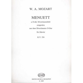 Menuett aus dem Divertimento D-Dur (KV 334) : aus dem Divertimento D-Dur (KV 334)