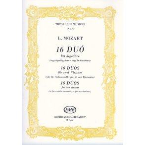16 Duos : für zwei Violinen (Violinensemble oder für zwei Klarinetten)