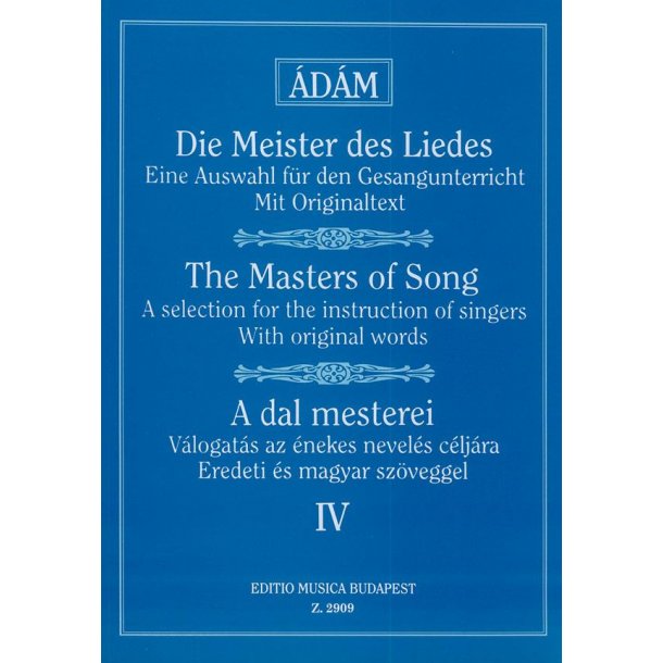 Die Meister des Liedes IV Alte italienische, fran : Alte italienische, franz&ouml;sische, englische und deutsche Meistern (hoche Stimme)