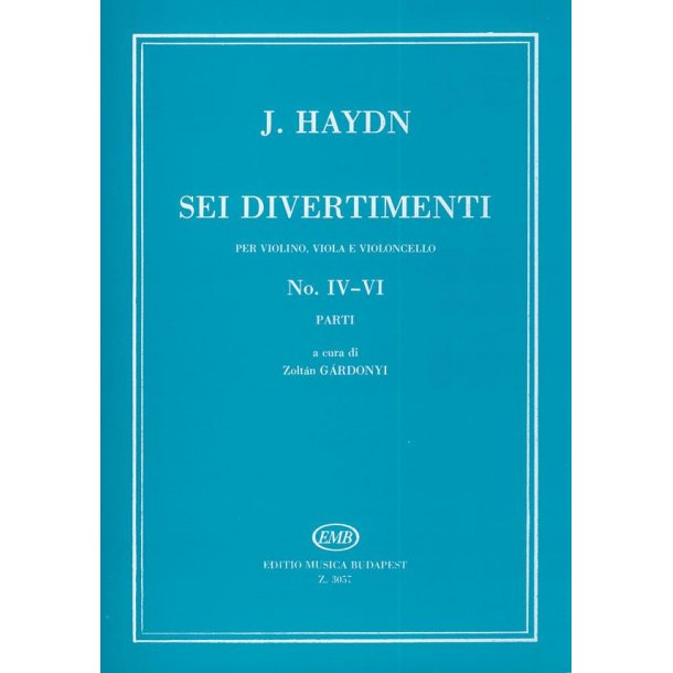 Sei divertimenti f&uuml;r Violine, Viola und Violonce : f&uuml;r Violine, Viola und Violoncello Nr. 4-6