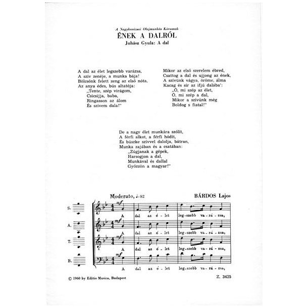 &Eacute;nek a dalr&oacute;l