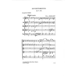 Divertimento (k.V. 207) f&uuml;r Schul-Bl&auml;serensZle : f&uuml;r Fl&ouml;te, Oboe, Klarinette, Horn und Fagott