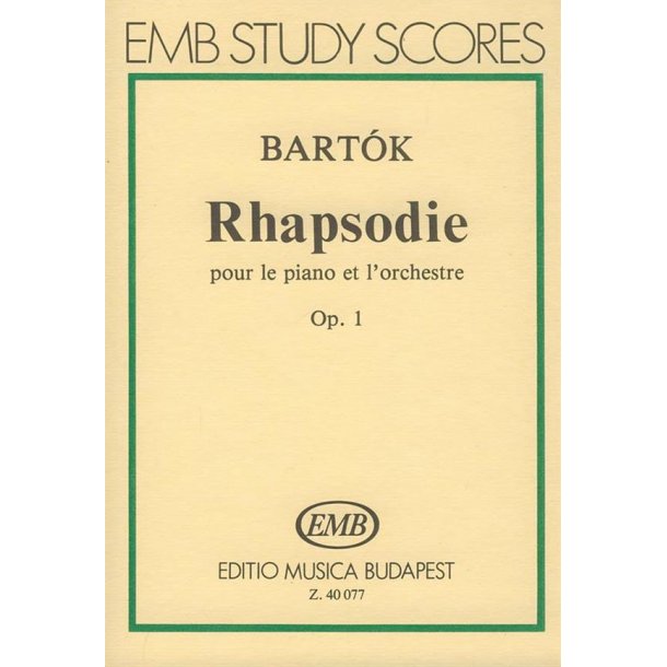 Rhapsodie op. 1 f&uuml;r Klavier und Orchester : f&uuml;r Klavier und Orchester