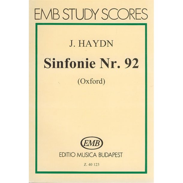 Sinfonie Nr 92 (G-Dur) Oxford : Oxford'