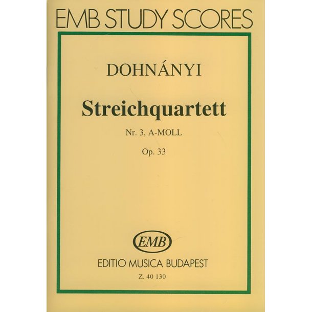 Streichquartett Nr.3, A-moll 33