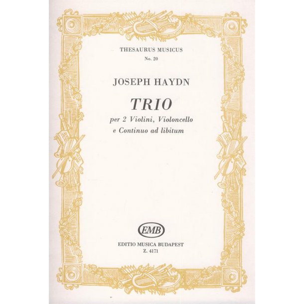 Trio f&uuml;r 2 Violinen, Violoncello und Continuo ad : f&uuml;r 2 Violinen, Violoncello und Continuo ad. lib.