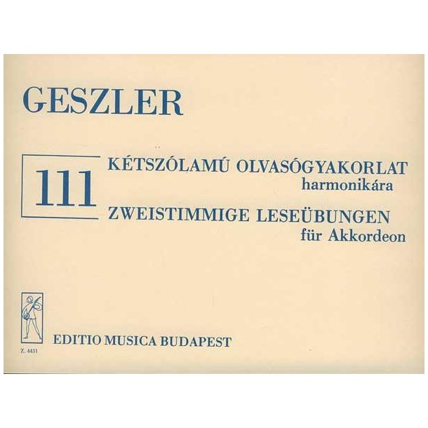 111 Zweistimmige Lese&uuml;bungen