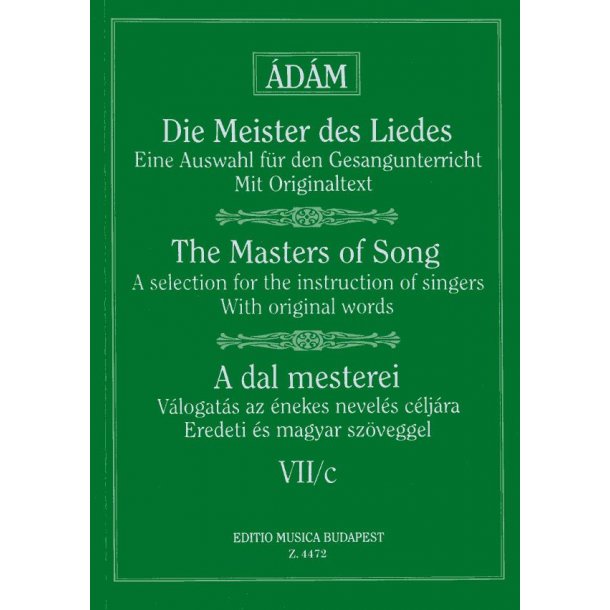 Die Meister des Liedes VII-c Lieder von Brahms, F : Lieder von Brahms, Franz, Grieg, Tschaikowsky und Rimsky-Korsakov (hoche Stimme)