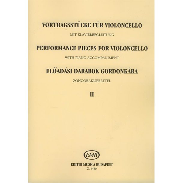 Vortragsst&uuml;cke f&uuml;r Violoncello und Klavier II