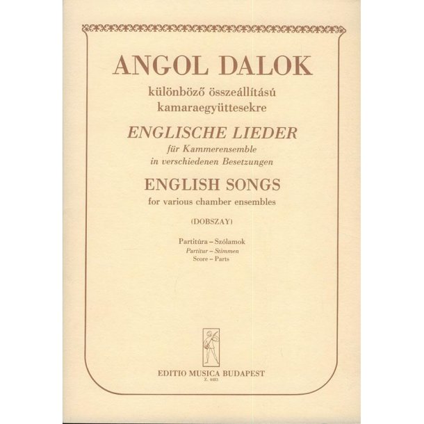 Englische Lieder : aus Elisabethan Songbooks' f&uuml;r Kammerensemble'