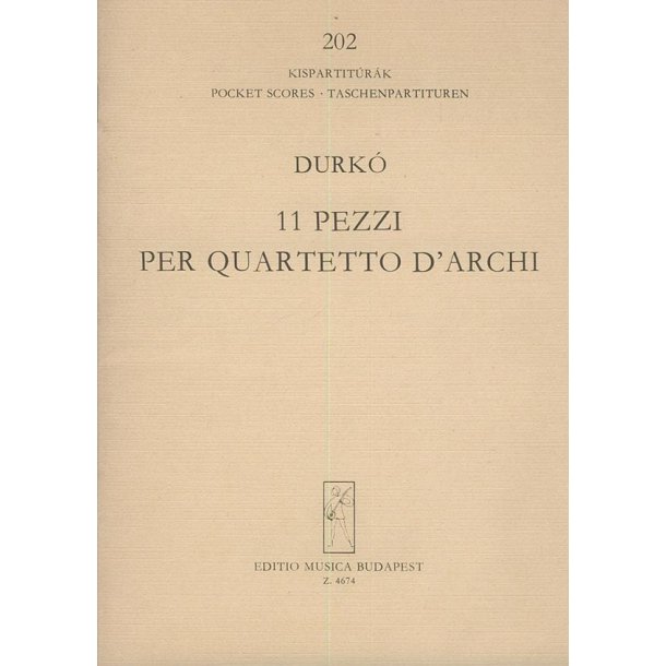 11 pezzi : f&uuml;r Streichquartett