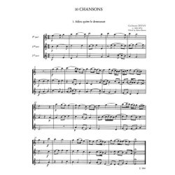 10 Chansons f&uuml;r drei Melodie-Instrumente (Blockf : f&uuml;r drei Melodie-Instrumente (Blockfl&ouml;ten, Violinen, Fl&ouml;ten, Klarinetten...)