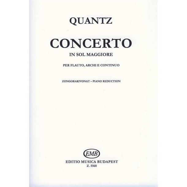 Concerto In Sol Maggiore Per Flauto, Archi E Con