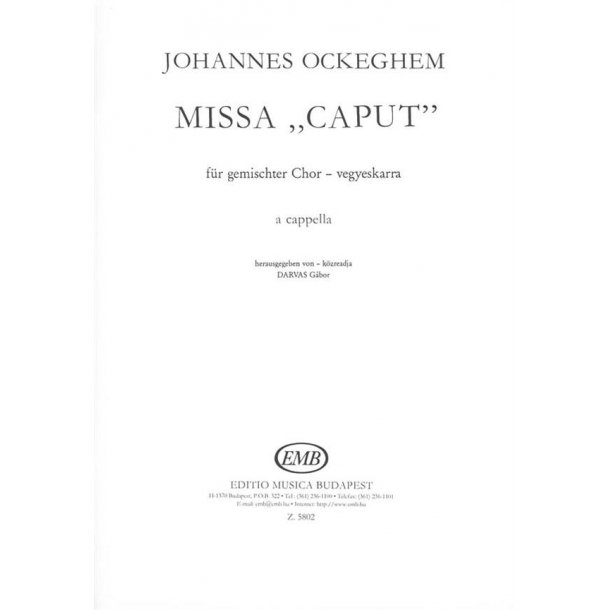 Missa Caput F&uuml;r Gem. Chor