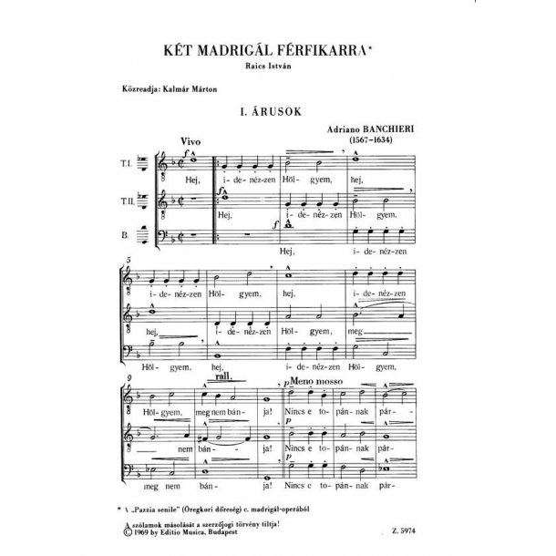 K&eacute;t madrig&aacute;l f&eacute;rfikarra