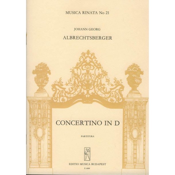 Concertino in D (1769) MR 21 per trombula (flauto) : per trombula (flauto), mandora (chitarra) ed archi
