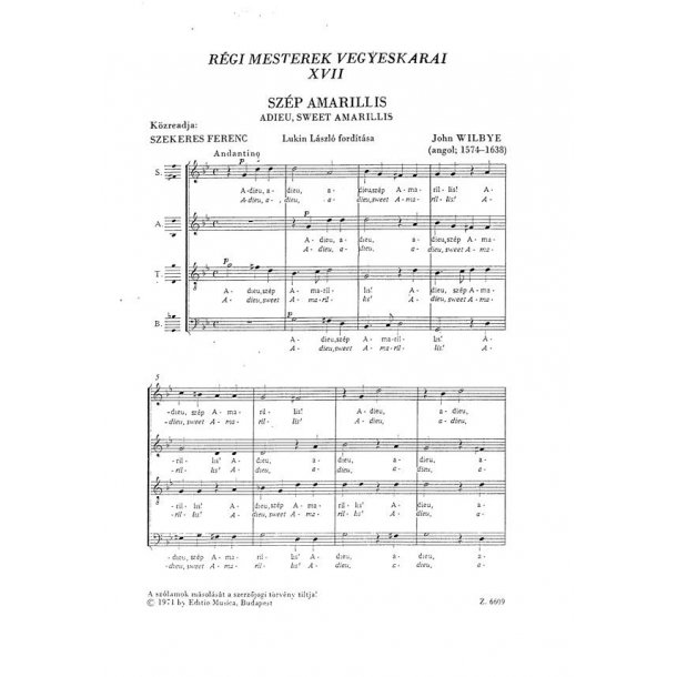 Old Masters' Mixed Choruses V17