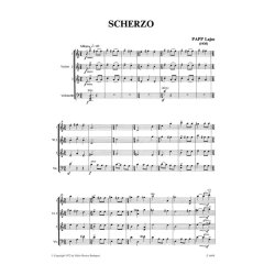 Scherzo : for four string instruments (or string orchestra) - F&uuml;r Vier Streichinstrumente (Streichorchester)
