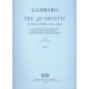 Tre quartetti per flauto, clarinetto, coro e fagot : III. Quartetto in sol maggiore