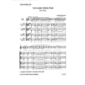 Tavaszi zsoltár : for sopran solo and mixed voices