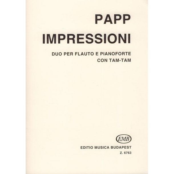 Impressioni : Duo per flauto e pianoforte con tam-tam