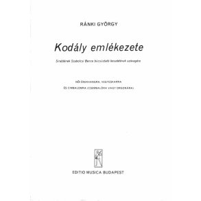In memoriam Zoltán Kodály : (harpsichord or organ)