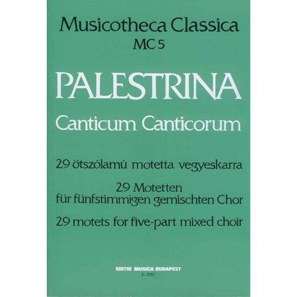 Canticum Canticorum Mc 5 29 Motetten F&uuml;r F&uuml;nfstim