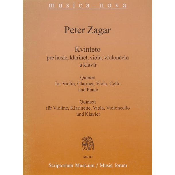 Quintett MN02 f&uuml;r Violine, Klarinette, Viola, Vio : f&uuml;r Violine, Klarinette, Viola, Violoncello und Klavier