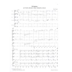 Quintett MN02 f&uuml;r Violine, Klarinette, Viola, Vio : f&uuml;r Violine, Klarinette, Viola, Violoncello und Klavier