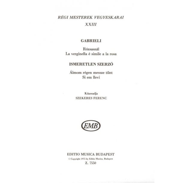 R&eacute;gi mesterek vegyeskarai V23