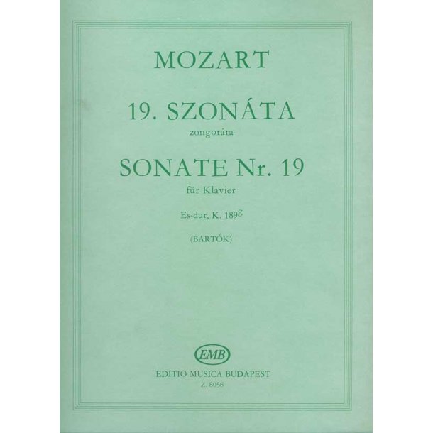 Sonate Nr. 19 Es-Dur, KV 189g