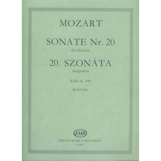 Sonate Nr. 20 B-Dur, KV 498