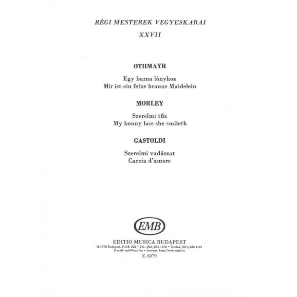 Old Masters' Mixed Choruses V27