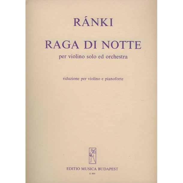 Raga di notte : for violin and orchestra