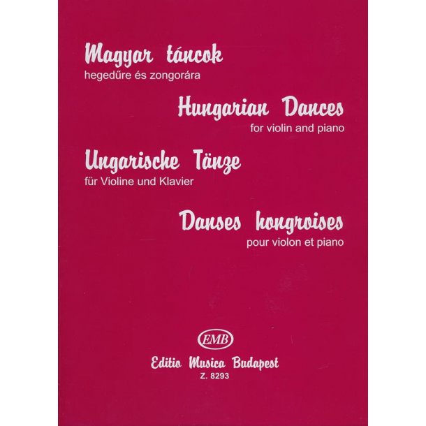 Hungarian Dances for Violin and Piano