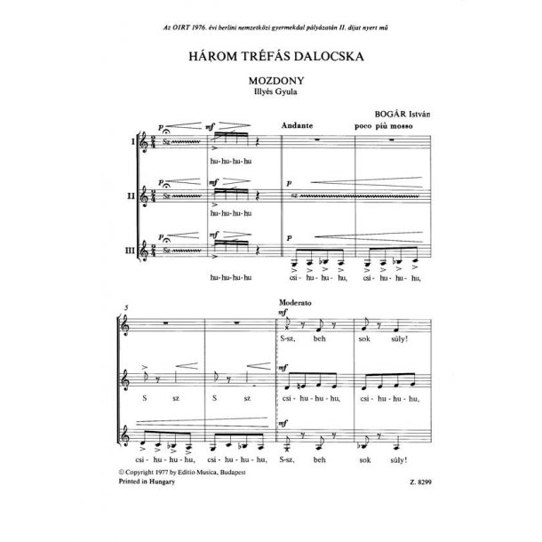 H&aacute;rom tr&eacute;f&aacute;s dalocska